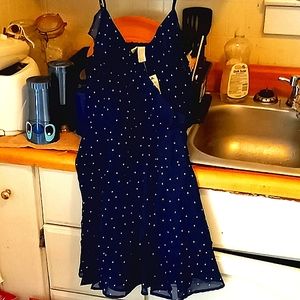 It's a polka dot romper with shorts underneath.